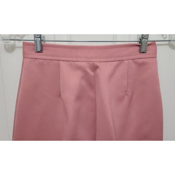 Vtg 70s Bronson of California 2 Piece Pant/Blazer Suit Set Solid Pink Size 5/6 - Picture 11 of 12